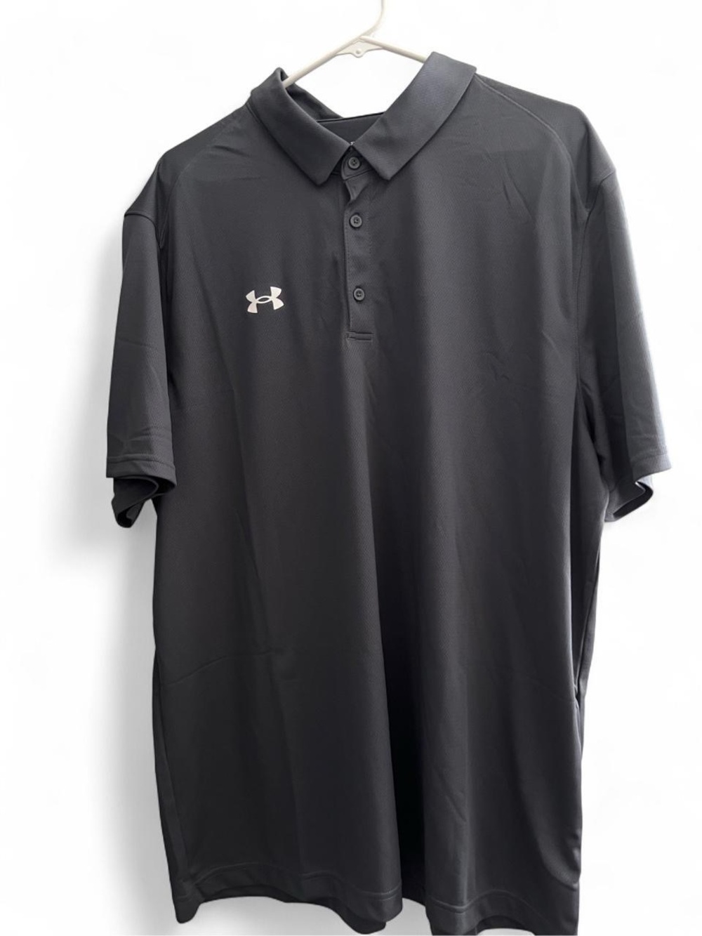Under Armour Men’s Gray Polo with White Logo 2X